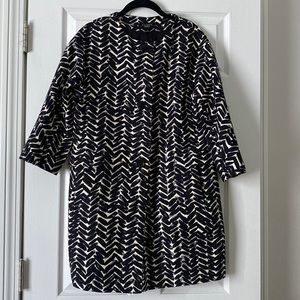 Talbots black and white coat. Size 6.